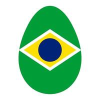 Pasen ei, gestileerde patroon kleur van Brazilië vlag br vector