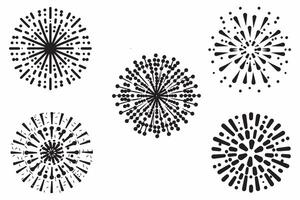 vuurwerk schets vector illustratie Aan wit achtergrond