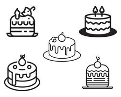 verjaardag taart kaas taart vector Aan wit achtergrond voorraad illustratie