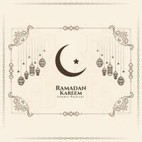 Ramadan kareem cultureel Islamitisch festival decoratief achtergrond vector