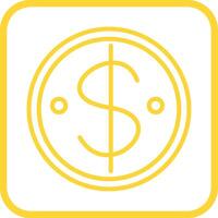 dollar munt vector pictogram