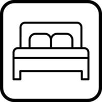 dubbele bed ii vector icoon