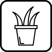 gras pot vector icoon