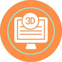 3d kwaliteit scherm vector icoon