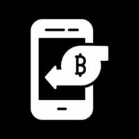 bitcoin mobiel vector icoon