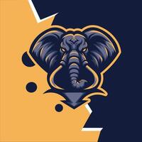 olifant mascotte logo e-sport, ontwerp vector met modern illustratie concept stijl voor insigne, heel geschikt voor emblemen, ploeg logo's, team emblemen, en olifant dierentuin emblemen