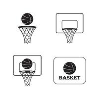 basketbal icoon logo vector ontwerp sjabloon