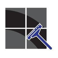 glas schoonmaak wisser icoon logo vector ontwerp sjabloon