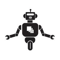 robot icoon logo vector ontwerp sjabloon