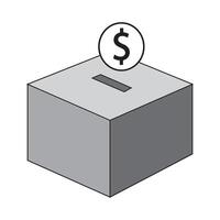 varkentje bank icoon logo vector ontwerp sjabloon