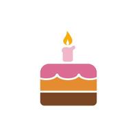 verjaardag taart icoon vector ontwerp Sjablonen
