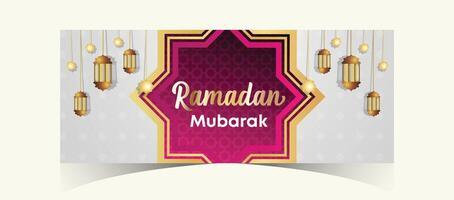 Ramadan kareem web achtergrond super uitverkoop banier met podium voor Scherm van Product. Ramadan mega groot uitverkoop Promotie poster en sociaal media na. Islamitisch speciaal aanbod Promotie banier ontwerp sjabloon vector