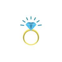 ring diamant icoon vector ontwerp Sjablonen