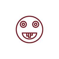 emoji dom van glimlach icoon vector ontwerp sjabloon