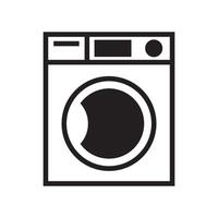 het wassen machine icoon vector ontwerp sjabloon