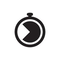 kijk maar en klok tijd icoon vector ontwerp sjabloon