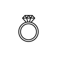 ring diamant icoon vector ontwerp Sjablonen