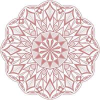 een circulaire mandala ontwerp met een rood en wit achtergrond vector