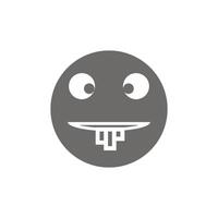 emoji dom van glimlach icoon vector ontwerp sjabloon