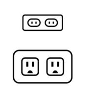 elektrisch stopcontact icoon vector ontwerp sjabloon