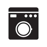 het wassen machine icoon vector ontwerp sjabloon