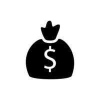 dollar geld zak icoon vector ontwerp sjabloon