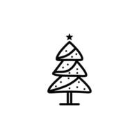 Kerstmis net pijnboom icoon vector ontwerp sjabloon