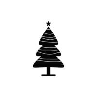 Kerstmis net pijnboom icoon vector ontwerp sjabloon
