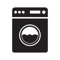 het wassen machine icoon vector ontwerp sjabloon