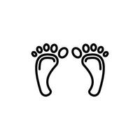 voet icoon vector ontwerp Sjablonen gemakkelijk