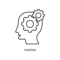 cognitie concept lijn icoon. gemakkelijk element illustratie.cognitie concept schets symbool ontwerp. vector