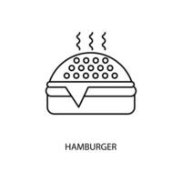 Hamburger concept lijn icoon. gemakkelijk element illustratie. Hamburger concept schets symbool ontwerp. vector