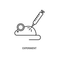 experiment concept lijn icoon. gemakkelijk element illustratie. experiment concept schets symbool ontwerp. vector