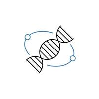 genoom concept lijn icoon. gemakkelijk element illustratie. genoom concept schets symbool ontwerp. vector