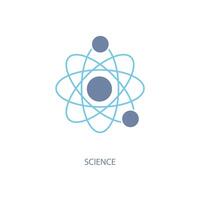 wetenschap concept lijn icoon. gemakkelijk element illustratie. wetenschap concept schets symbool ontwerp. vector