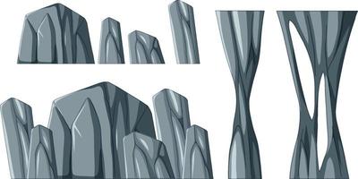 stalactieten stalagmiet in cartoonstijl vector