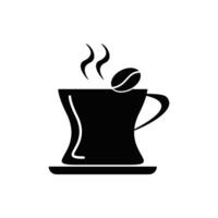 kop glas slijm van koffie heet drinken icoon vector ontwerp sjabloon