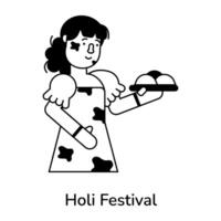 modieus holi festival vector