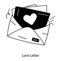 trendy liefdesbrief vector