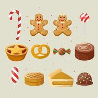 chrismas food icoon collectie vector