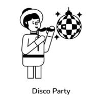 modieus disco partij vector