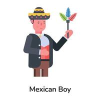 modieus Mexicaans jongen vector
