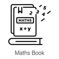 modieus wiskunde boek vector