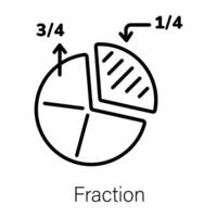 modieus fractie concepten vector