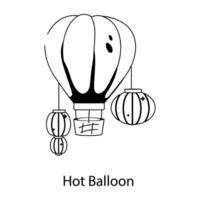 trendy hete ballon vector