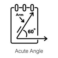 modieus acuut hoek vector