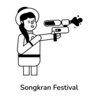 modieus songkran festival vector