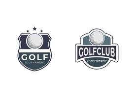 retro wijnoogst hipster golf vector logo.