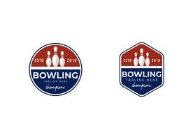 modern professioneel geïsoleerd sport- insigne logo, bowling club vereniging. bowling club logo vector