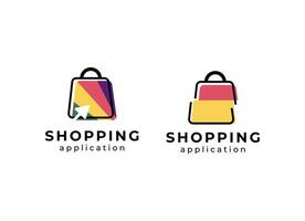 online winkel logo ontwerpen sjabloon, vector illustratie